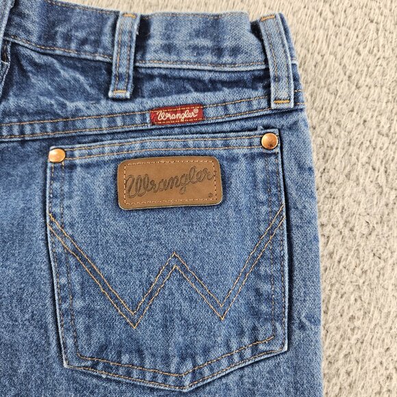 Wrangler Jeans Mens 30x30 Blue Denim Straight Leg High Rise Western Classic - Picture 13 of 15